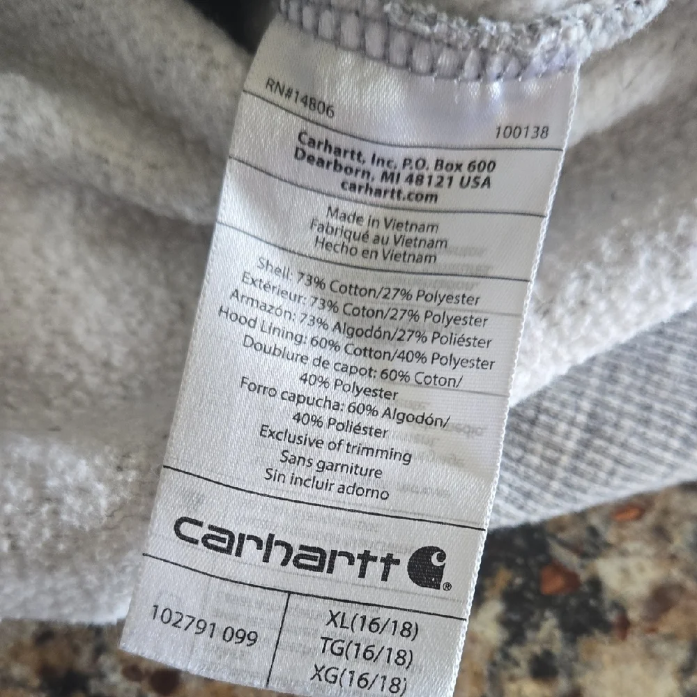 Carhartt Heathered Gray Hoodie - Picture 10 of 10